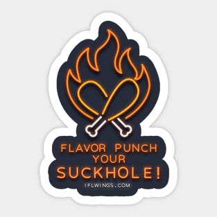 Flavor Punch Your Suckhole! Sticker